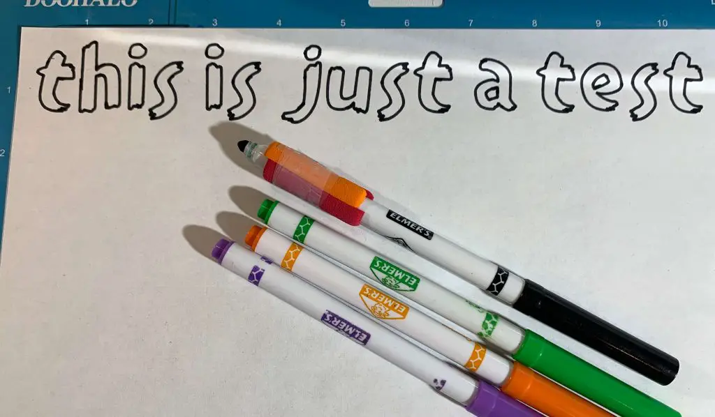 Elmer's markers used in Cricut