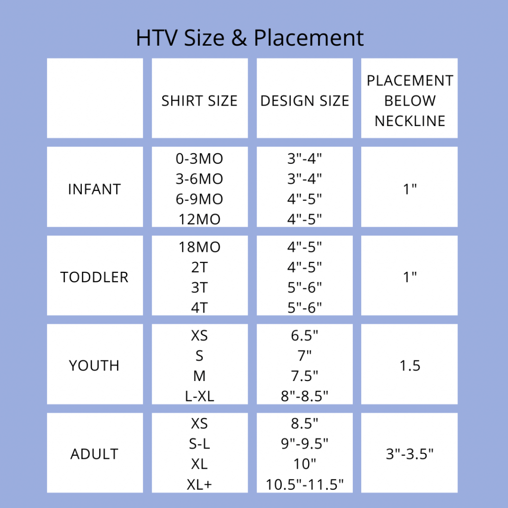 properly size and center a HTV shirt