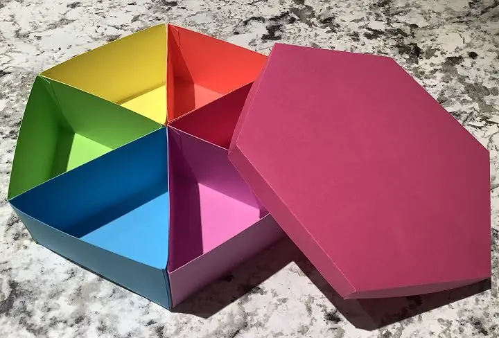 rainbow paper box