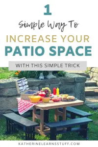 How to add a shelf under a patio table pin