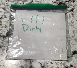 dirty face mask ziploc bags