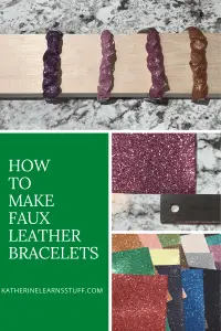 faux leather bracelet pin