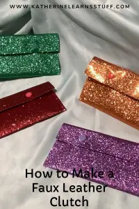 faux leather clutch pin