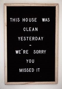 how to maintain a clean house