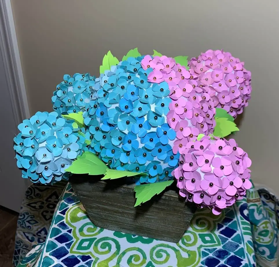 beautiful paper hydrangea