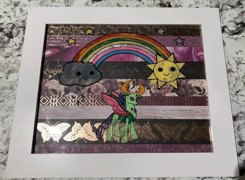 Painting Framed Glass Complete