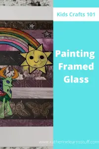 painting framed glass pin