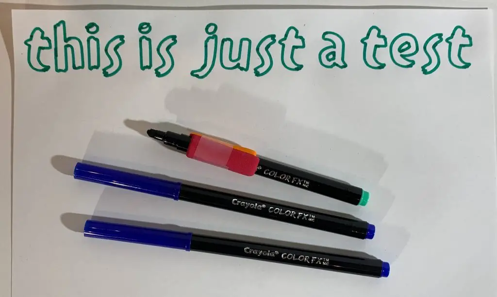 Crayola ColorFX markers used in Cricut