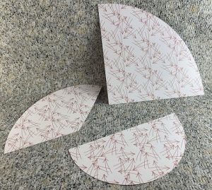 simple paper Christmas tree Decoration cut pieces