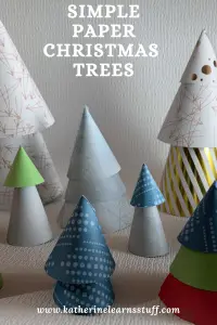 simple paper christmas tree pin