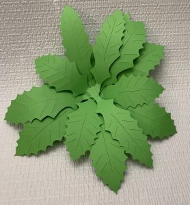 paper holly leaves