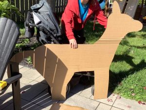 diy wheelchair horse costume - making of the horse