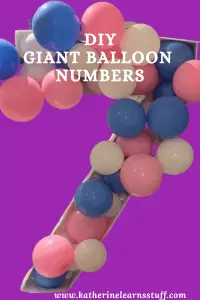 giant balloon numbers pin