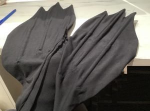 DIY toothless Costume tail fins attached