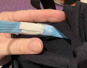 toilet paper rolls for support on headband