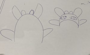 DIY toothless Costume mask sketch