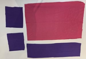 Simple DIY Cricut Dust Cover fabric pieces