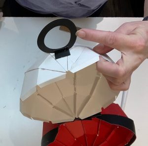 Paper pokeball latch