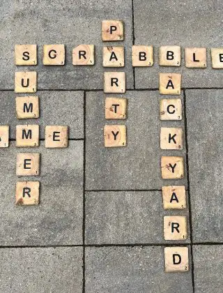 DIY Backyard Scrabble Game