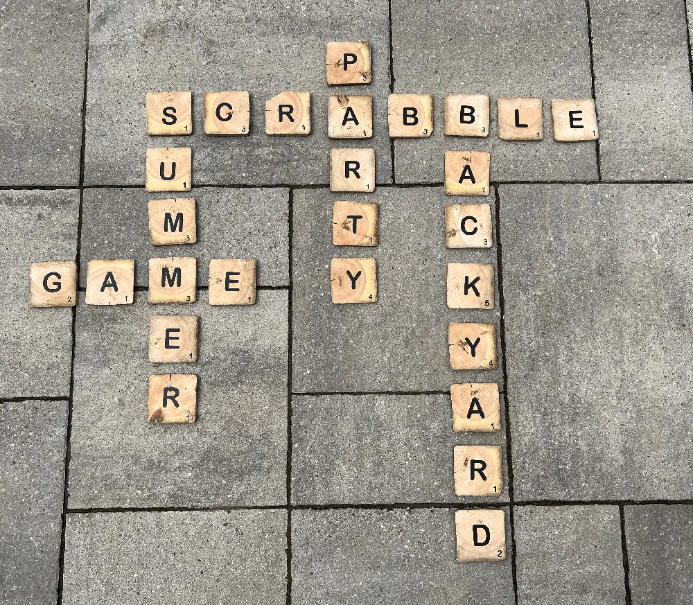 DIY backyard Scrabble
