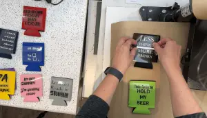 How to make a beer koozie with a heat press