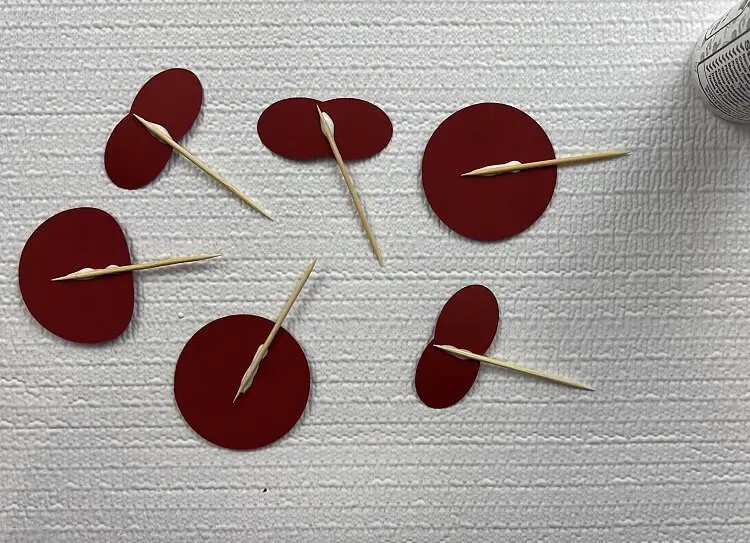 glue on toothpicks