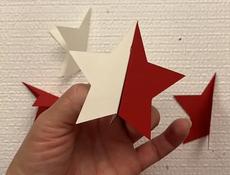 gluing paper ornament pieces