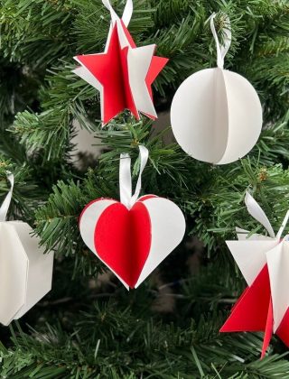 Simple Paper Christmas Ornaments