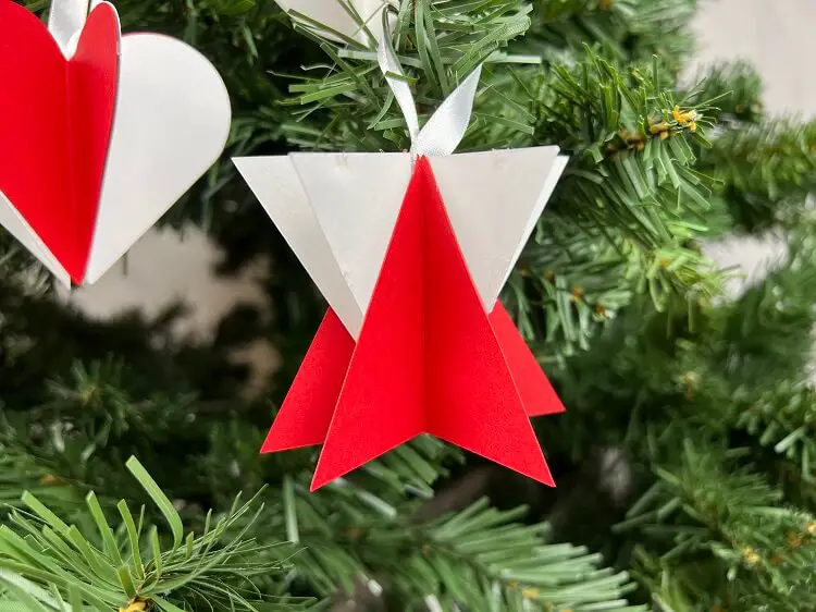 Simple Paper triangle Christmas Ornaments