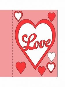 Valentine's Day Shaker Card design