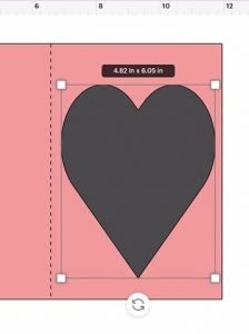 Valentine's Day Shaker Card heart design
