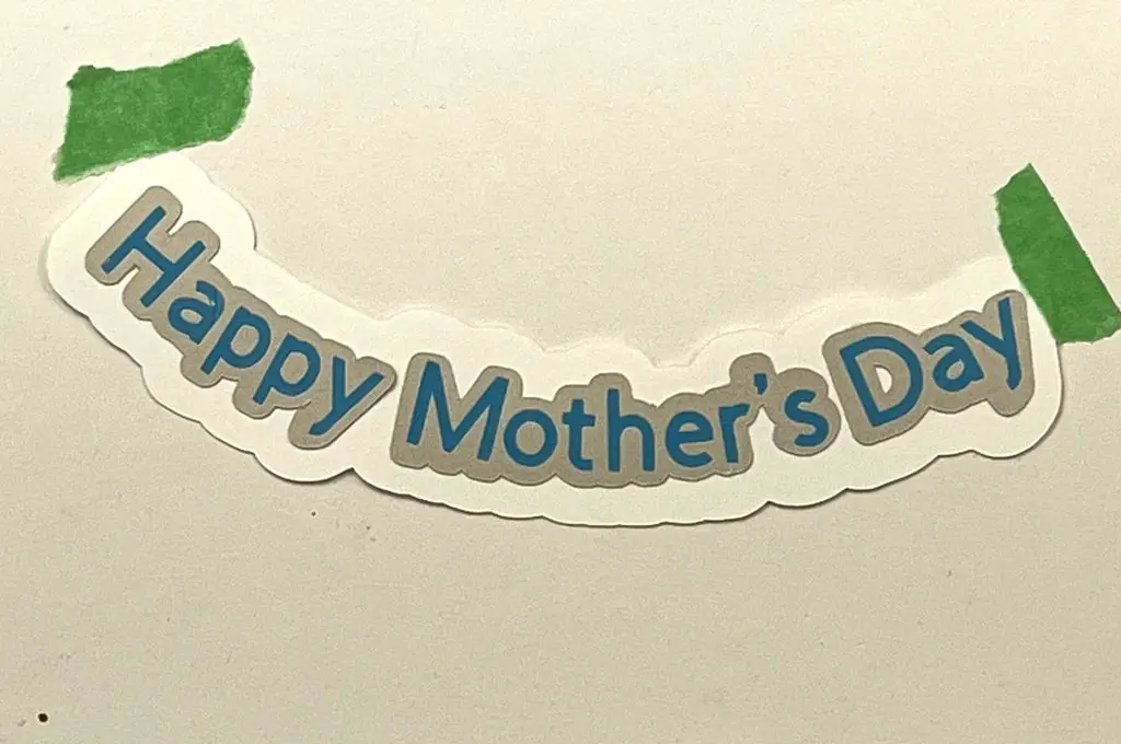 Assemble a Mother’s Day shaker card - vinyl