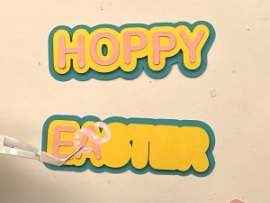 Hoppy Easter Shaker Card text