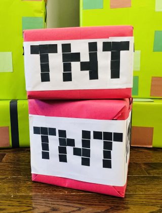 DIY Minecraft TNT – Birthday Decorations