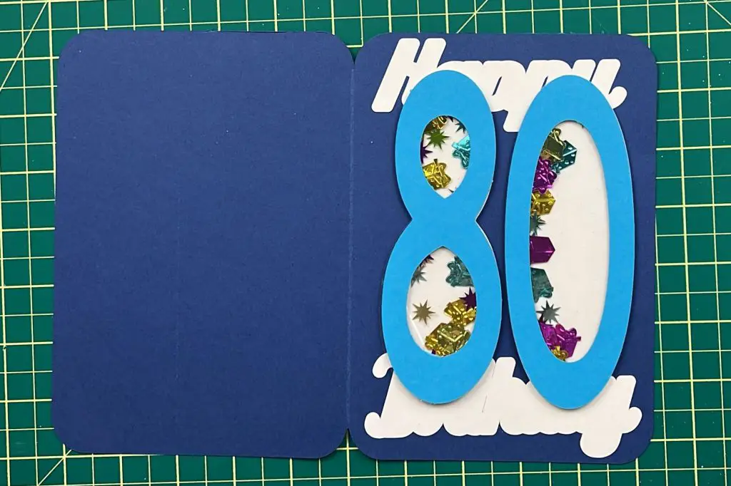 How to make an 80th birthday shaker card