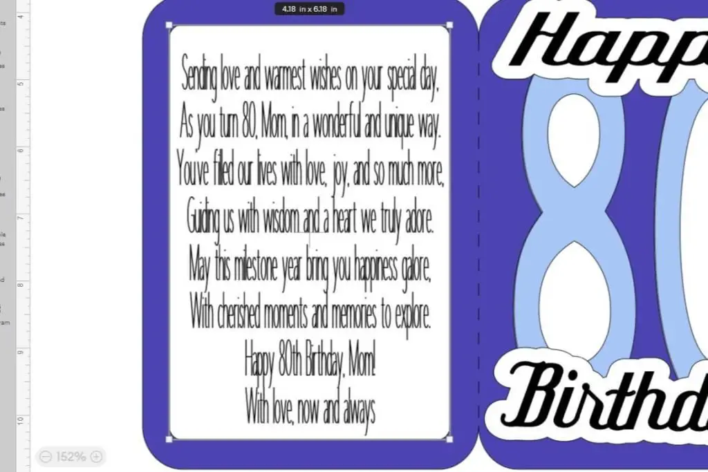 80th birthday shaker card sentiment