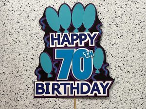 70th Birthday Cake Topper SVG