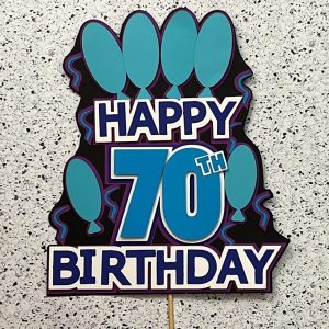 70th Birthday Cake Topper SVG