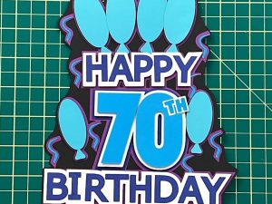 70th Birthday Cake Topper SVG