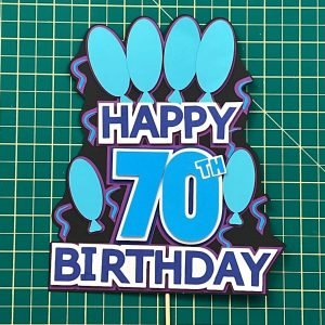 70th Birthday Cake Topper SVG