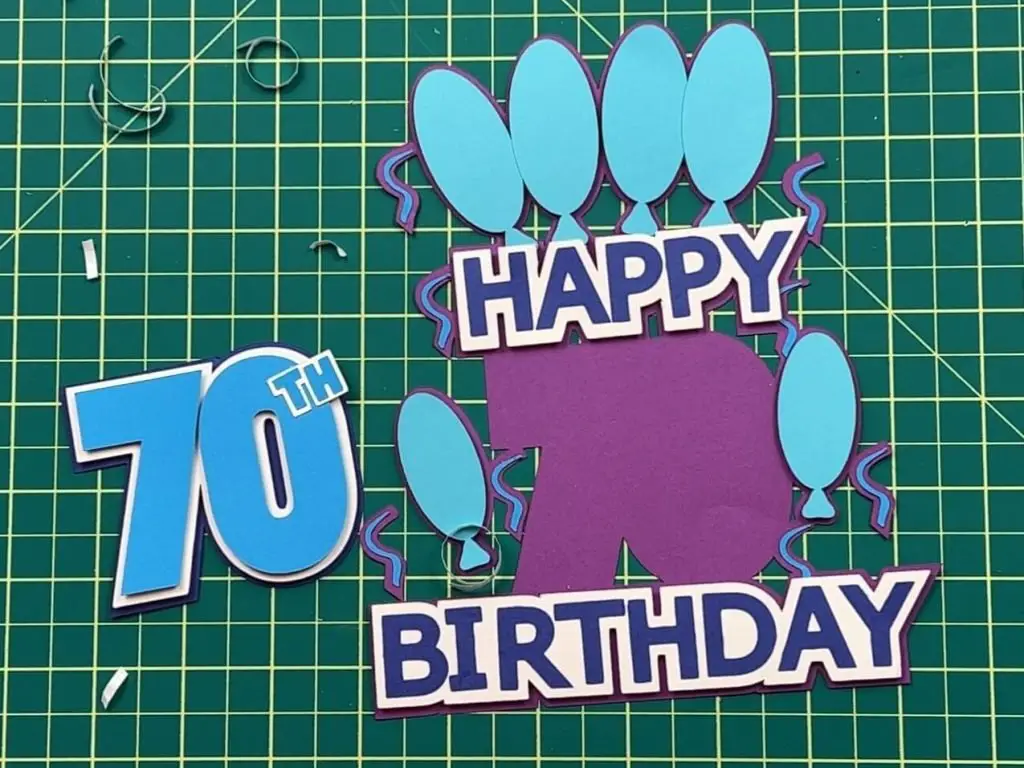 70th birthday cake topper assembly