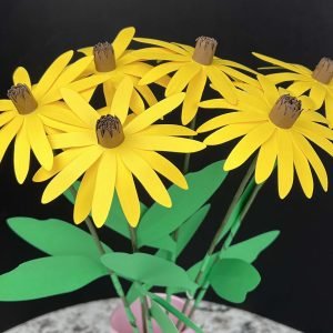Black-Eyed Susan Paper Flower SVG File