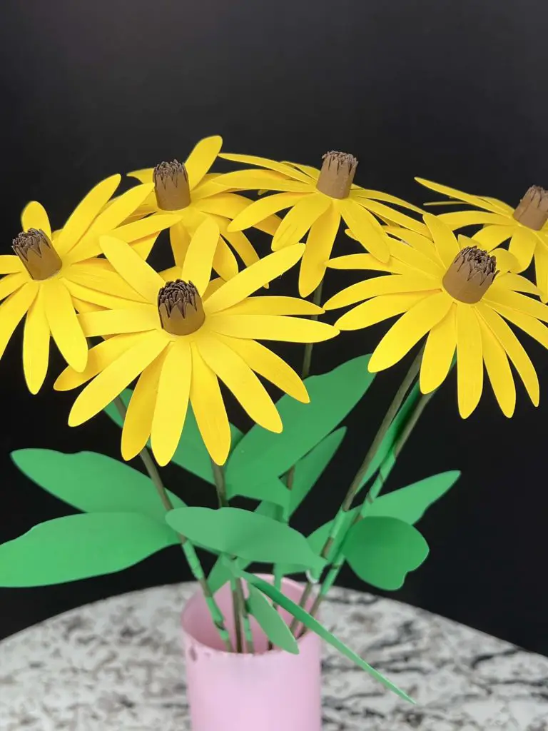 Black-Eyed Susan Paper Flowers