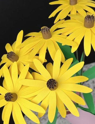 Black-Eyed Susan Paper Flowers