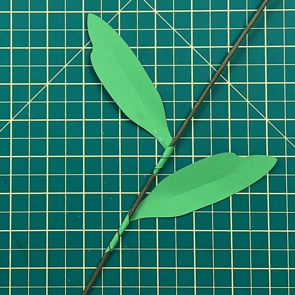 Paper Flower leaf assembly