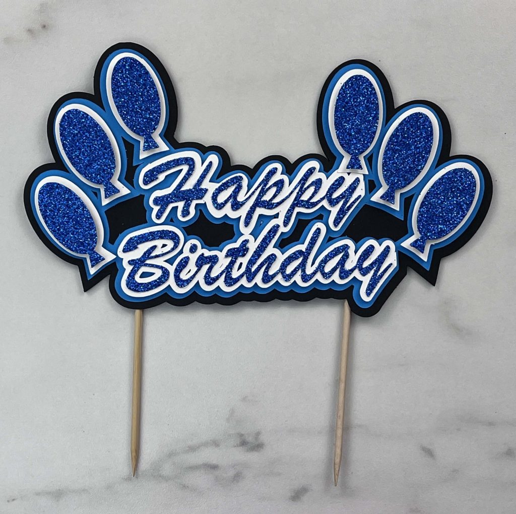 Simple Happy Birthday Cake Topper