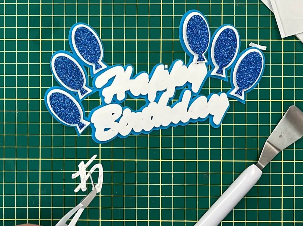 Simple Happy Birthday Cake Topper