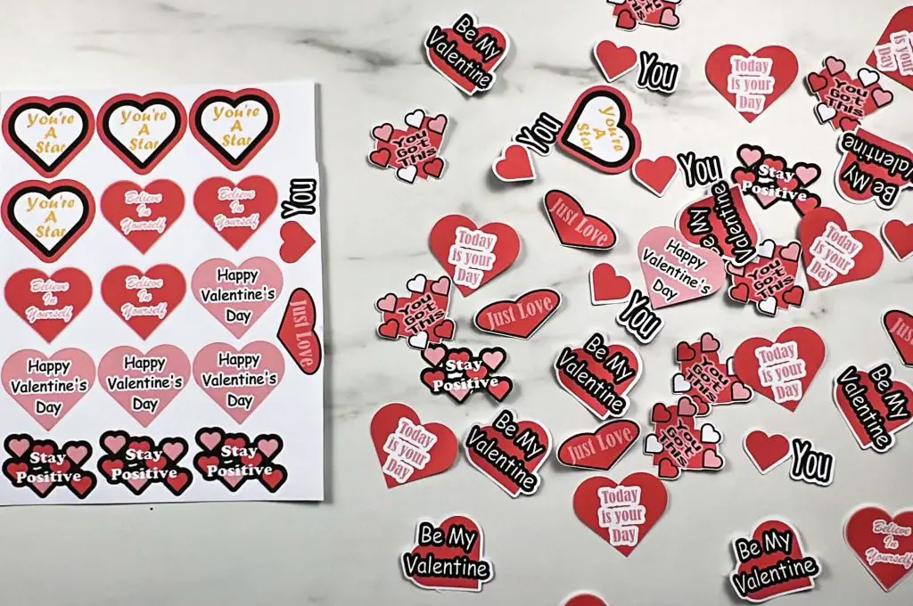 make FREE Valentine's Day Stickers