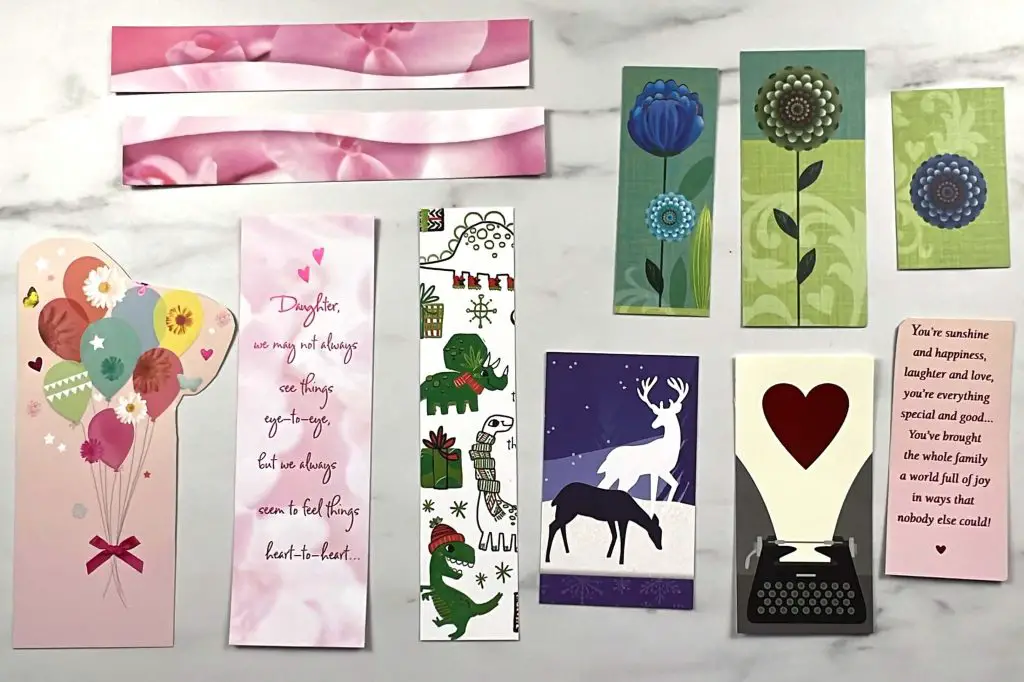 cute bookmarks from old cards