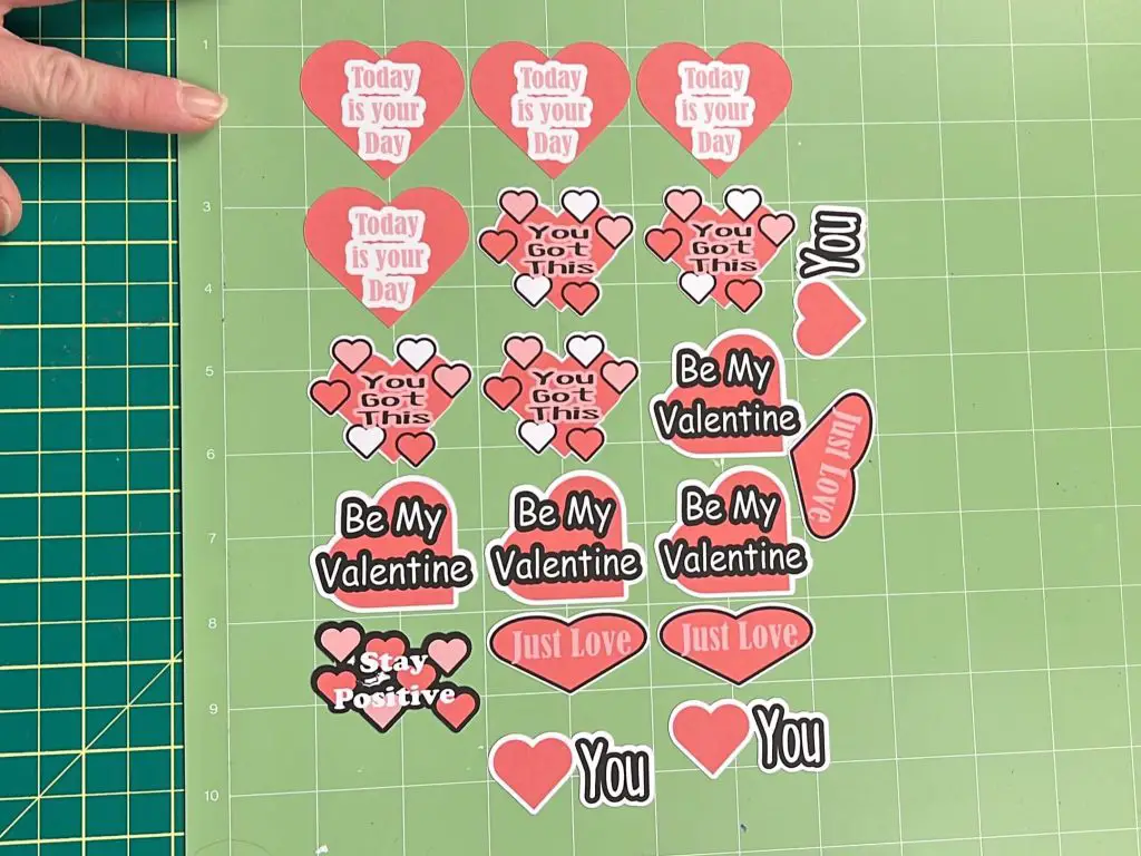 make FREE Valentine's Day Stickers loose cut